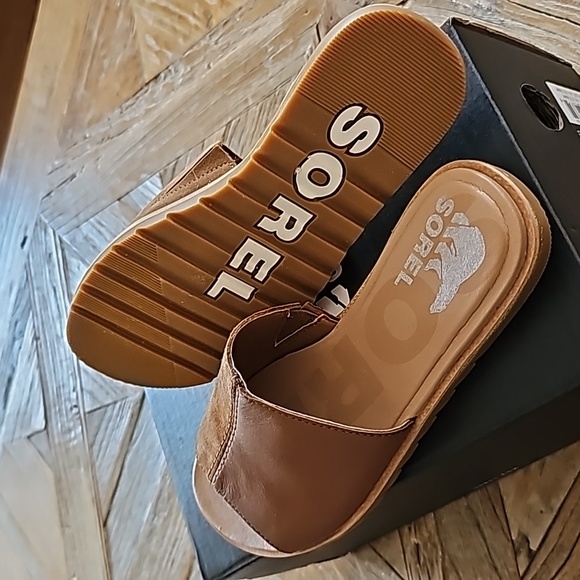 New SOREL Ellas leather slides sandals, 6.5 - Picture 7 of 7
